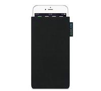 Adore June Classic Noir Housse de Protection Compatible avec iPhone 7 / iPhone 6S / iPhone 6, Pochette Établie Résistant Textile avec Affichage Nettoyage Effet