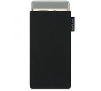 Adore June Classic Noir Housse de Protection Compatible avec Pixel 7 Pro/Pixel 8 Pro, Pochette Établie Résistant Textile avec Affichage Nettoyage Effet