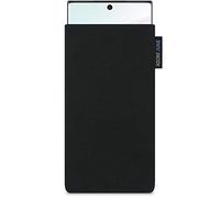 Adore June Classic Noir Housse de Protection Compatible avec Samsung Galaxy Note 10 Plus/Pro, Pochette Établie Résistant Textile avec Affichage Nettoyage Effet