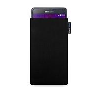 Adore June Classic Noir Housse de Protection Compatible avec Samsung Galaxy Note 4, Pochette Établie Résistant Textile avec Affichage Nettoyage Effet