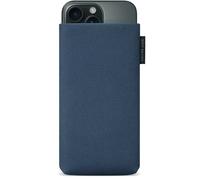 Adore June Classic Recycled Bleu Housse de Protection Compatible avec iPhone 16 Pro 2024, Tissu de R-PES Moderne et Durable. Fabriqué en Europe