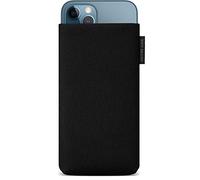 Adore June Classic Recycled Noir Housse de Protection Compatible avec iPhone 13 / iPhone 13 Pro/iPhone 12 / iPhone 12 Pro, Tissu de R-PES Moderne et Durable. Fabriqué en Europe