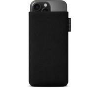 Adore June Classic Recycled Noir Housse de Protection Compatible avec iPhone 16 Pro Max 2024, Tissu de R-PES Moderne et Durable. Fabriqué en Europe