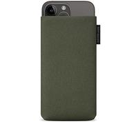Adore June Classic Recycled Vert Olive Housse de Protection Compatible avec iPhone 14-15 Plus/iPhone 14-15 Pro Max, Tissu de R-PES Moderne et Durable. Fabriqué en Europe