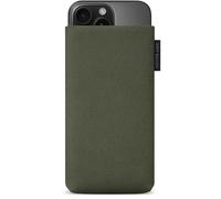 Adore June Classic Recycled Vert Olive Housse de Protection Compatible avec iPhone 16 Pro Max 2024, Tissu de R-PES Moderne et Durable. Fabriqué en Europe
