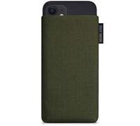 Adore June Classic Vert-Olive Housse de Protection Compatible avec iPhone 13 Mini/iPhone 12 Mini, Pochette Établie Résistant Textile avec Affichage Nettoyage Effet