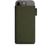 Adore June Classic Vert-Olive Housse de Protection Compatible avec iPhone 15 14 / iPhone 15 14 Pro, Pochette Établie Résistant Textile avec Affichage Nettoyage Effet
