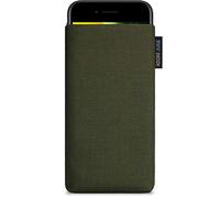 Adore June Classic Vert-Olive Housse de Protection Compatible avec iPhone SE 2, Pochette Établie Résistant Textile avec Affichage Nettoyage Effet