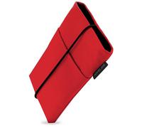 Adore June Étui de Protection Bene Compatible avec Smartphones de 6 à 6,3" (comme iPhone 17 Pro, iPhone 17e, iPhone 17, Galaxy S26, Galaxy S25, Pixel 10 Pro), Fermeture en Caoutchouc, Couleur Rouge