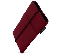 Adore June Housse Bene Compatible avec 6-6,3 Pouce Smartphones (comme iPhone 16e, iPhone 16 Pro, iPhone 16, iPhone 15 Pro, Galaxy S25, Galaxy S24), Fermeture en Caoutchouc, Couleur Bordeaux-Rouge