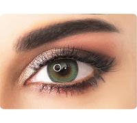 ADORE - Lentilles de Contact de Couleur Jaunes JOUR - Lentilles de Couleur Sans Correction - Lentilles Couleur Yeux Clairs et Lentille de Couleur Yeux Foncés (VERT/ 5 PAIRE)