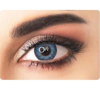 ADORE - Lentilles de Contact de Couleur Sans Correction DARE - Lentilles de Couleur Trimestrielles + Étui Personnalisé Gratuit - Lentille Couleur (BLU CLAIR/DARE)
