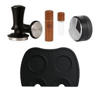 Adore Maison Barista Set d'accessoires pour espresso (51mm) : Tamper, WDT Tool avec aiguilles, Kaffee Leveler, Tamper Matte - idéal pour les machines à espresso