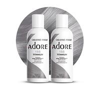 Adore Semi-permanent Couleur de cheveux # 155 Titanium 4 oz (118 ml) (2 Pack)