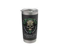 Adore The Machine Tech Skull Future Mechanical Technology Gobelet isotherme en acier inoxydable double paroi