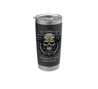 Adore The Machine Tech Skull Future Mechanical Technology Gobelet isotherme en acier inoxydable double paroi
