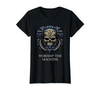 Adore The Machine Tech Skull Future Mechanical Technology T-Shirt Graphique avec Valeur