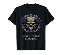 Adore The Machine Tech Skull Future Mechanical Technology T-Shirt Graphique avec Valeur