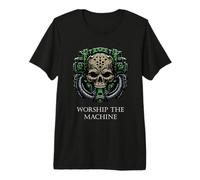 Adore The Machine Tech Skull Future Mechanical Technology T-Shirt Haut de Gamme
