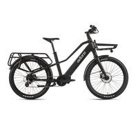 ADORE Vélo de Ville Cargo Electrique 26"" Aluminium CX-501 Moteur Central 85NM / 15Ah Noir mat