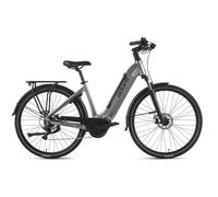 ADORE Vélo de Ville Electrique 28"" Aluminium CX-660 Moteur Central 75NM / 14,7Ah Argent mat
