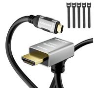 Adoreen Câble HDMI vers USB de type C 4K@60Hz 2K à angle de 90 degrés vers le bas 3,6 m, câble adaptateur mince et fin HDR Type C 3.1 vers HDMI 2.0 Thunderbolt 3/4 pour MacBook, iPhone 16/15, iPad