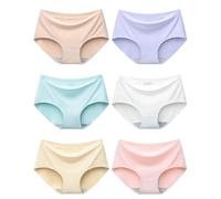 Adorel Culotte sans Couture Calecon sous-Vetements pour Adolescente Fille Lot de 6 Couleur Macarons 12-14 Ans (Taille du Fabricant L)