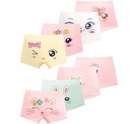 Adorel Culotte Shorty sous-Vetements Coton Fille Lot de 8 Chat et Lapin 7-8 Ans (Taille du Fabricant XL)