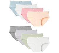 Adorel Culotte sous-vêtements Coton Slip Uni Fille Lot de 8 Multicolore 12-14 Ans (Taille du Fabricant L)