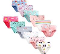 Adorel Culottes Slip Pur Coton sous-vêtement Fille Lot de 12 Crème Glacée 3-4 Ans (Taille Fabricant: 110)