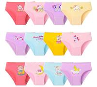 Adorel Slip Coton sous-vêtements Culotte Fille Lot de 12 Licorne 4-6 Ans (Taille Fabricant M)