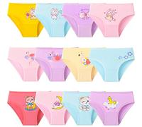 Adorel Slip Coton sous-vêtements Culotte Fille Lot de 12 Ours 2-4 Ans (Taille Fabricant S)