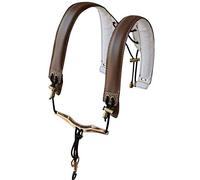 ADORENCE Bandoulière allongée pour saxophone - Cuir véritable, entièrement fait à la main, ne crispe pas la nuque, bandoulière de saxo basse ténor alto