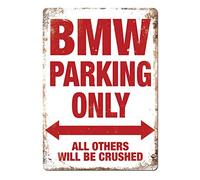 Adorepug Plaque murale décorative en métal pour BMW Parking Only