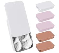 Adorila Glide Lot de 6 étuis de fil dentaire portable en métal rechargeable pour le nettoyage des dents