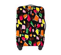 Adorila Housse de protection pour bagage de voyage, housse de protection lavable pour bagages de 45,7 à 50,8 cm, housse de protection élastique pour valise (taille S, polygone)