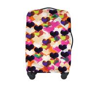 Adorila Housse de protection pour valise, élastique, lavable, cœur, S