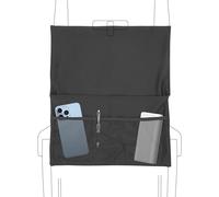 Adorila Housse de table avec poches, poches aériennes, organiseur organisateur de dossier de siège pour effets personnels, accessoires de voyage sanitaires volants, noir