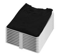 Adorila Lot de 10 plateaux de rangement pliables empilables pour t-shirts, pour reçus de chemise