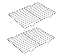 Adorila Lot de 2 grilles de refroidissement pour la cuisson, 20,3 x 29,3 cm en acier inoxydable, grille de cuisson pour cuisson au four