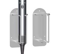 Adorila Lot de 2 Supports muraux pour Fer à friser, Organisateur d'outils de Coiffure compatibles avec Dyson Airwrap et Dyson Corrale (argenté)