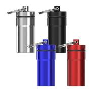 Adorila Lot de 4 étuis de transport pour bouchons d'oreille, porte-bouchons d'oreilles portables avec porte-clés, étui de transport étanche en métal