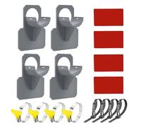 Adorila Lot de 4 supports de tuyau de piscine en plastique pour tuyau de piscine hors sol pour tuyau de 3,7 cm de diamètre maximum (gris)