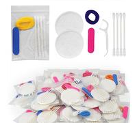 Adorila Lot de 50 kits de toilette jetables 5 en 1 - Articles de toilette pour invités emballés individuellement et équipements d'hôtel pour locations de vacances, motels et kits caritatifs