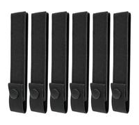 Adorila Lot de 6 sangles Molle avec boutons-pression, sangles tactiques Molle de 15,2 cm, sangles de fixation Molle d'extérieur pour sac à dos (noir)