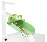 Adorila Rallonge de robinet de salle de bain pour enfants, housse de robinet en silicone sensible à la température, rallonge d'évier de lavage à la main pour cuisine (vert)