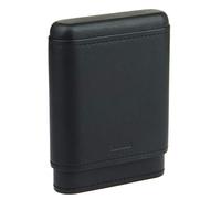 adorini Etui Cuir réel étui à cigares en Cuir Noir pour 3-5 cigares, Longueur réglable, Bois de cèdre Espagnol réel à l'intérieur