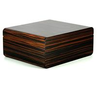 Novara adorini Humidor boîte à cigares de Luxe pour Stocker Environ. 75 cigares en ébène Brun