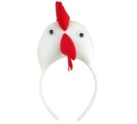 Adorkable Serre-tête en forme de poule pour bal de fin d'année, anniversaire, Wh tridimensionnel