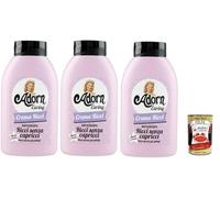 Adorn Crema Ricci Anticrespo - Crème bou Effet anti-frisottis - Donne aux cheveux douceur et brillance 3 x 200 ml + Italian Gourmet Polpa 400 g